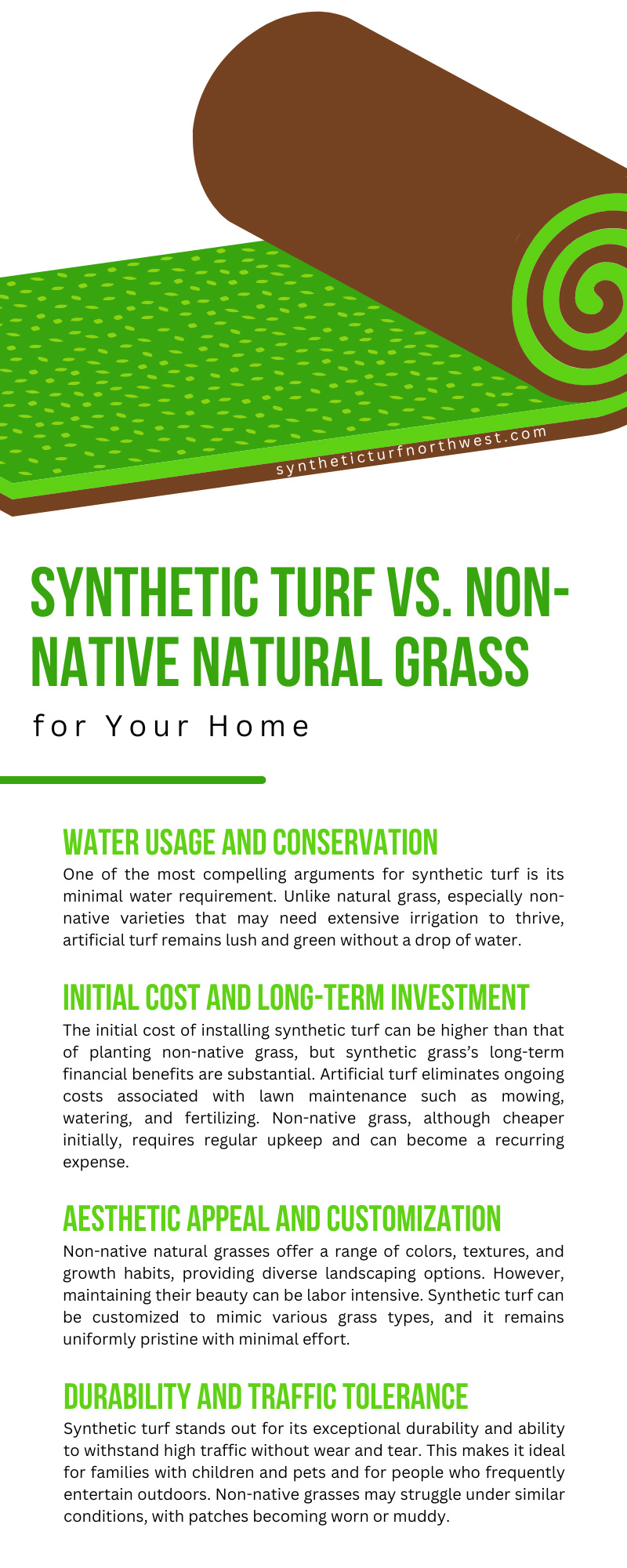 Synthetic Turf vs. Non-Native Natural Grass for Your Home